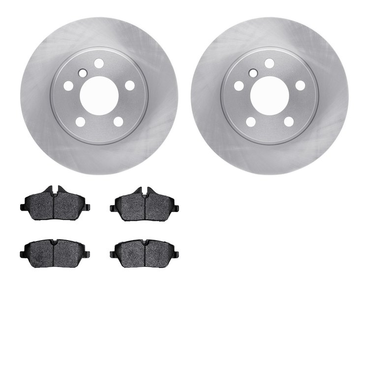 6502-31608 Brake Rotors w/5000 Advanced Brake Pads Kit, 2014-2021 BMW, Position: Front