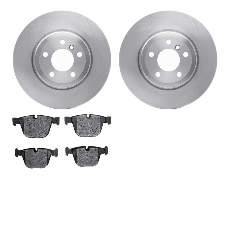6502-31666 Brake Rotors w/5000 Advanced Brake Pads Kit, 2007-2019 BMW, Position: Rear