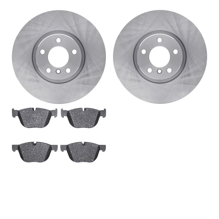6502-31670 Brake Rotors w/5000 Advanced Brake Pads Kit, 2007-2018 BMW, Position: Front