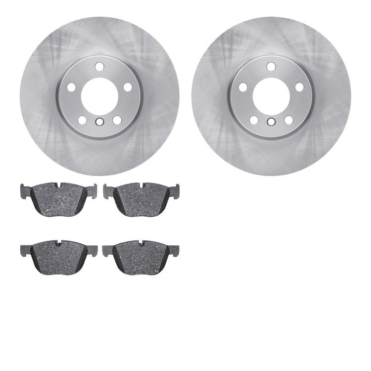 6502-31681 Brake Rotors w/5000 Advanced Brake Pads Kit, 2014-2019 BMW, Position: Front