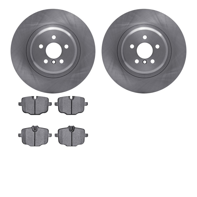 6502-31736 Brake Rotors w/5000 Advanced Brake Pads Kit, 2019-2020 BMW, Position: Rear