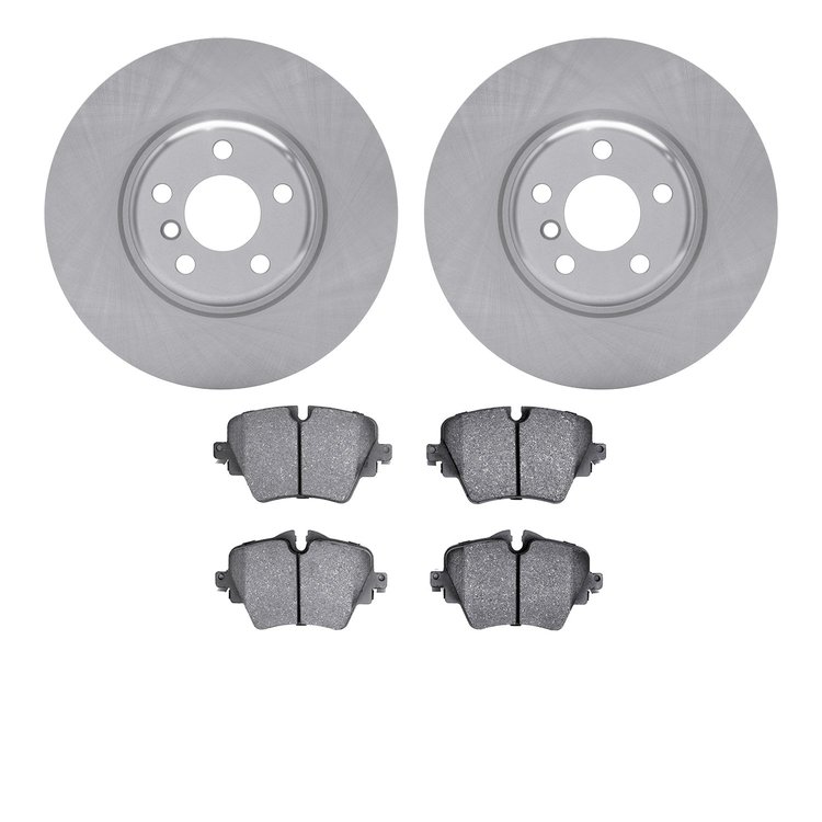 6502-31766 Brake Rotors w/5000 Advanced Brake Pads Kit, Fits Select Multiple Makes/Models, Position: Front