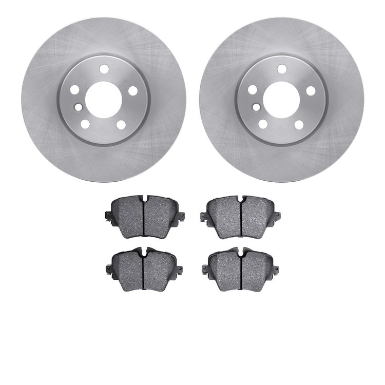 6502-32113 Brake Rotors w/5000 Advanced Brake Pads Kit, 2016-2019 Mini, Position: Front