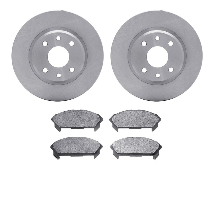 6502-37010 Brake Rotors w/5000 Advanced Brake Pads Kit, 1989-1993 GM, Position: Rear