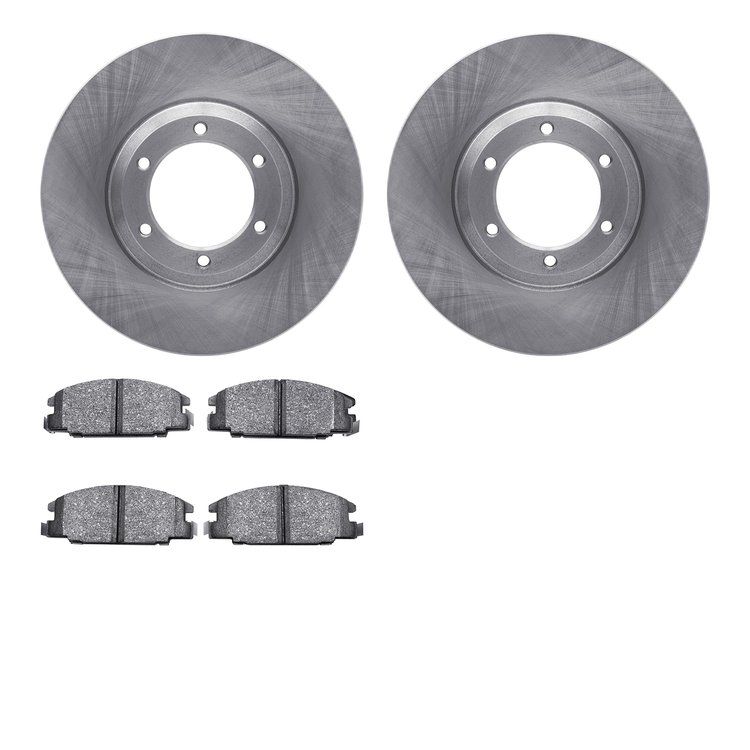 6502-37033 Brake Rotors w/5000 Advanced Brake Pads Kit, 1986-1986 GM, Position: Front