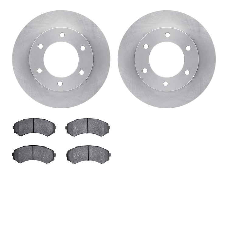 6502-37052 Brake Rotors w/5000 Advanced Brake Pads Kit, 2001-2004 Multiple Makes/Models, Position: Front