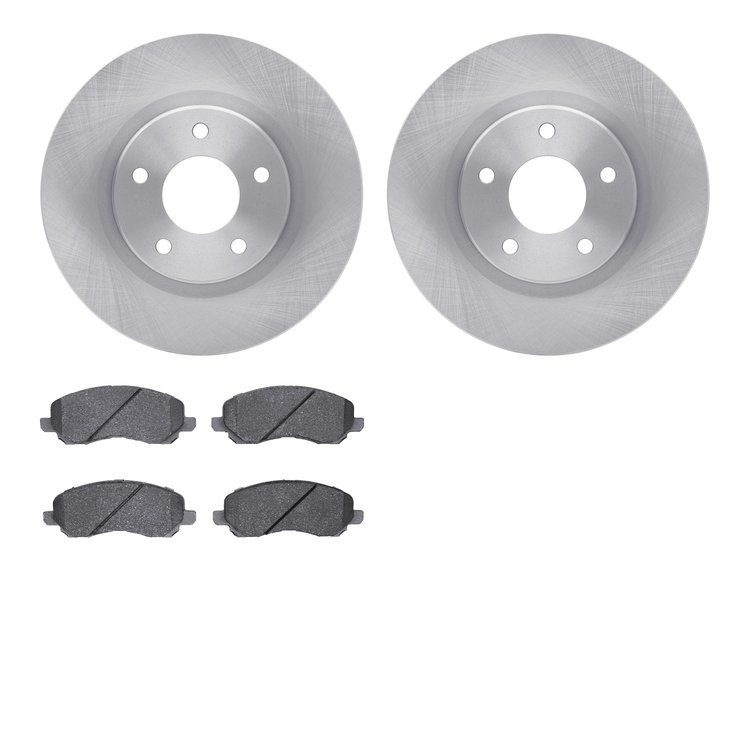 6502-39135 Brake Rotors w/5000 Advanced Brake Pads Kit, Fits Select Multiple Makes/Models, Position: Front