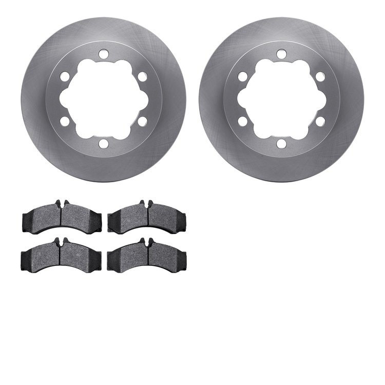 6502-40256 Brake Rotors w/5000 Advanced Brake Pads Kit, 2002-2006 Multiple Makes/Models, Position: Rear