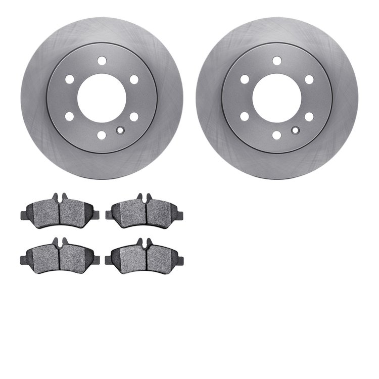 6502-40285 Brake Rotors w/5000 Advanced Brake Pads Kit, 2007-2018 Multiple Makes/Models, Position: Rear