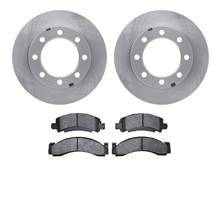 6502-40306 Brake Rotors w/5000 Advanced Brake Pads Kit, 1977-1993 Multiple Makes/Models, Position: Front