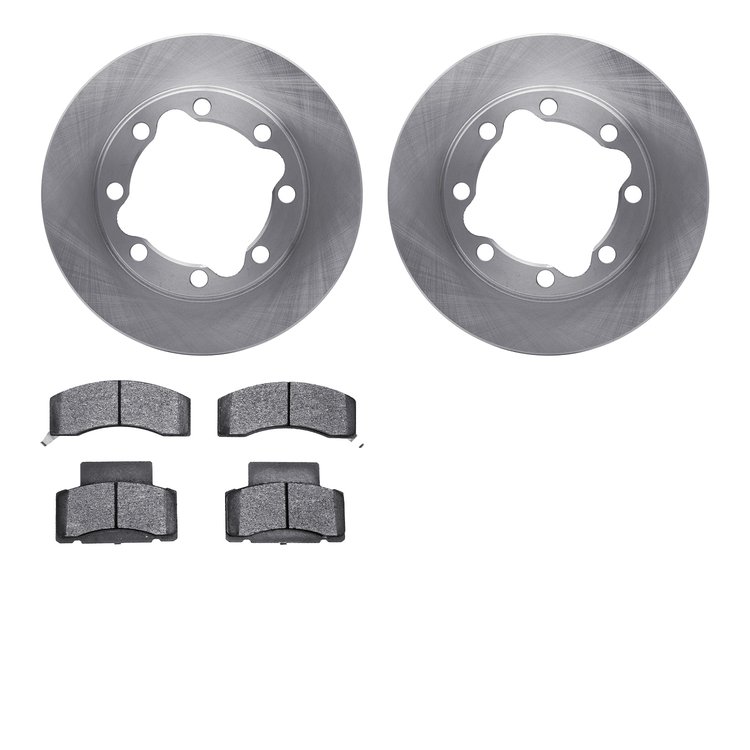 6502-40309 Brake Rotors w/5000 Advanced Brake Pads Kit, 1992-2000 Multiple Makes/Models, Position: Front