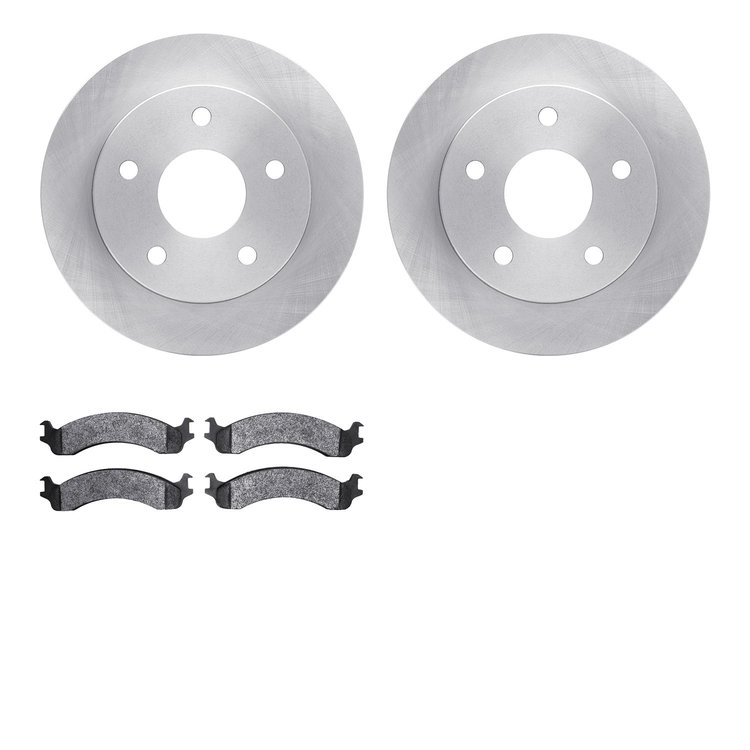 6502-40415 Brake Rotors w/5000 Advanced Brake Pads Kit, 2000-2001 Mopar, Position: Front