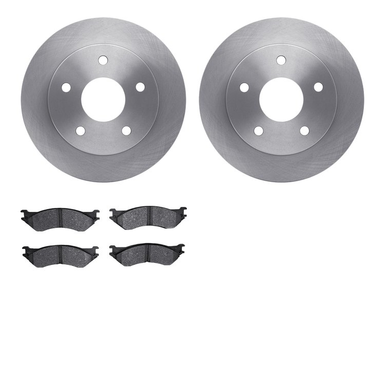 6502-40426 Brake Rotors w/5000 Advanced Brake Pads Kit, 2000-2001 Mopar, Position: Front