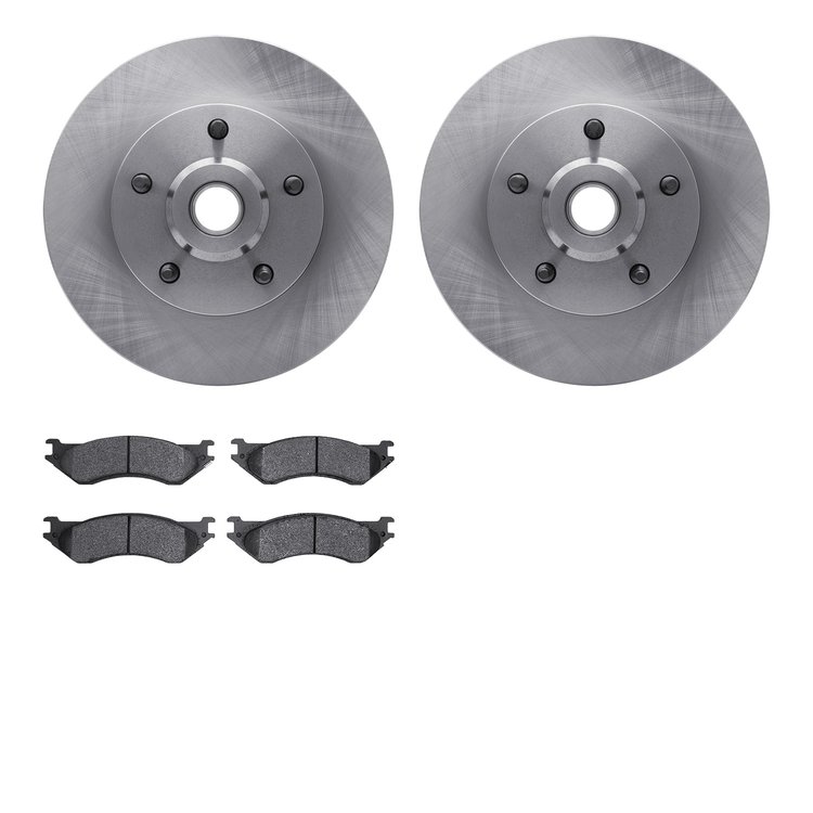 6502-40441 Brake Rotors w/5000 Advanced Brake Pads Kit, 2003-2003 Mopar, Position: Front