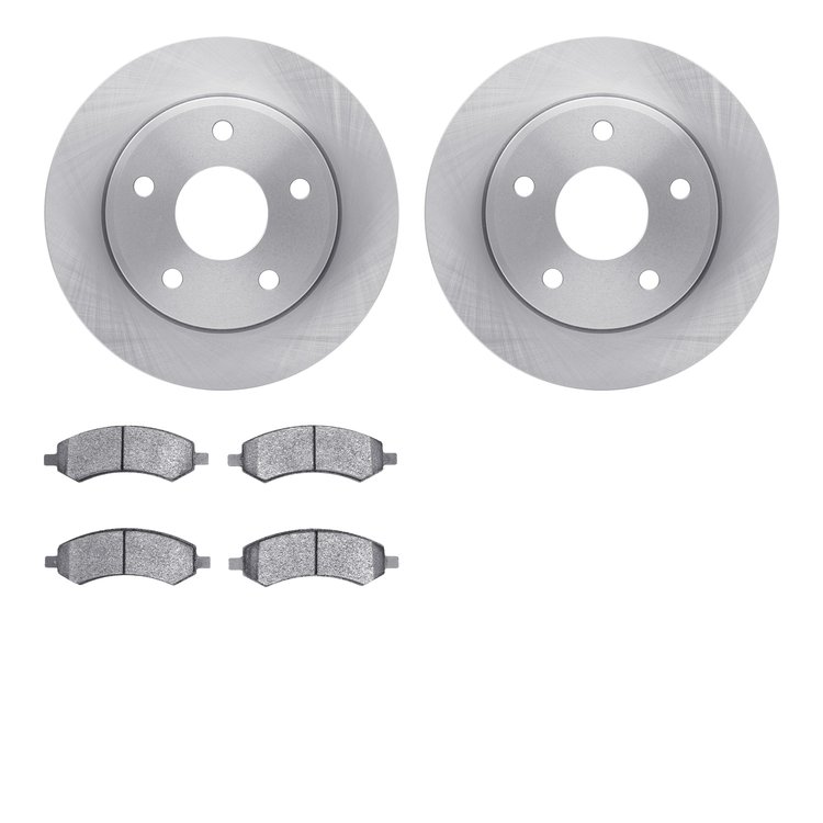 6502-40471 Brake Rotors w/5000 Advanced Brake Pads Kit, 2005-2010 Multiple Makes/Models, Position: Front
