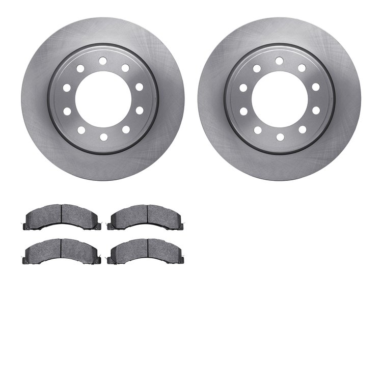 6502-40483 Brake Rotors w/5000 Advanced Brake Pads Kit, 2008-2021 Multiple Makes/Models, Position: Front