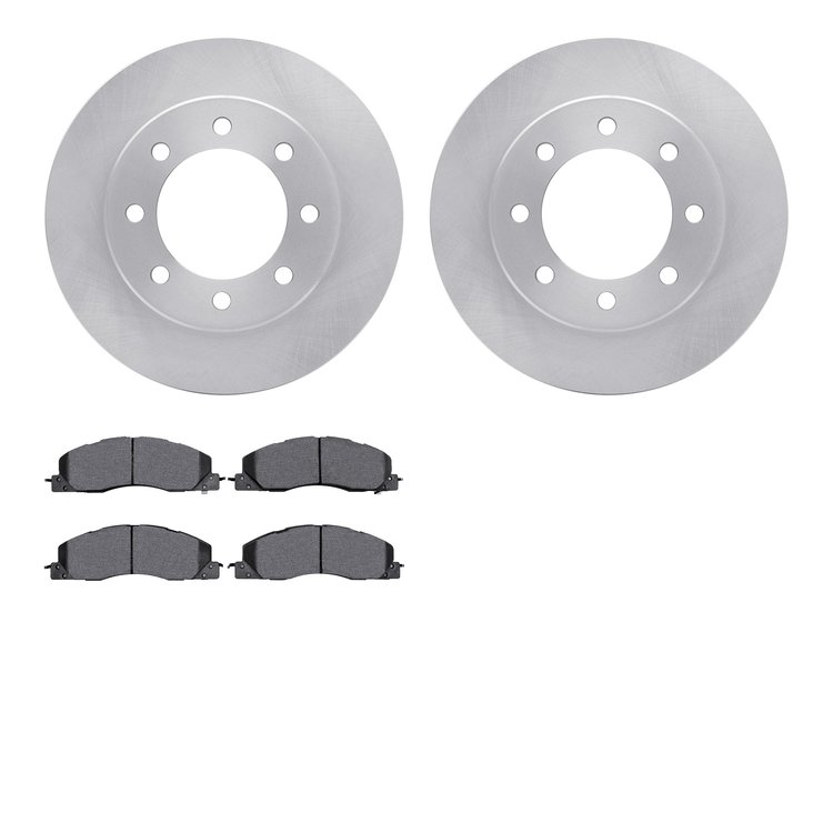 6502-40492 Brake Rotors w/5000 Advanced Brake Pads Kit, 2009-2018 Mopar, Position: Front