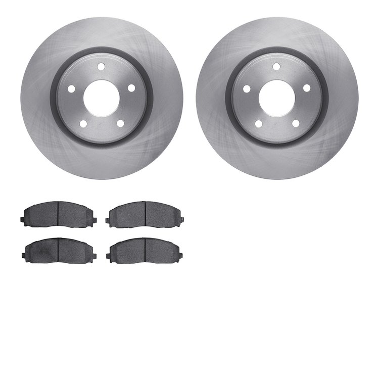 6502-40498 Brake Rotors w/5000 Advanced Brake Pads Kit, Fits Select Multiple Makes/Models, Position: Front