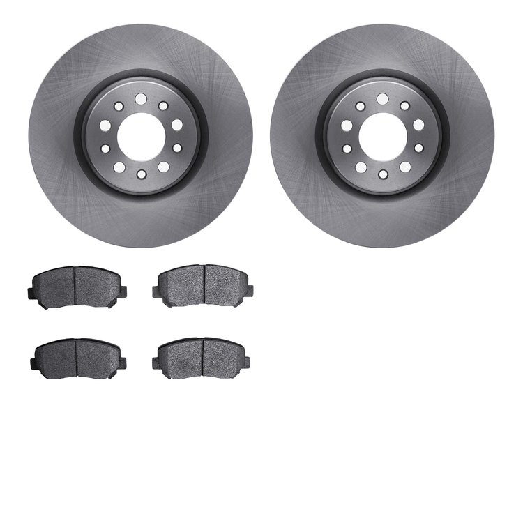 6502-42105 Brake Rotors w/5000 Advanced Brake Pads Kit, 2015-2015 Mopar, Position: Front