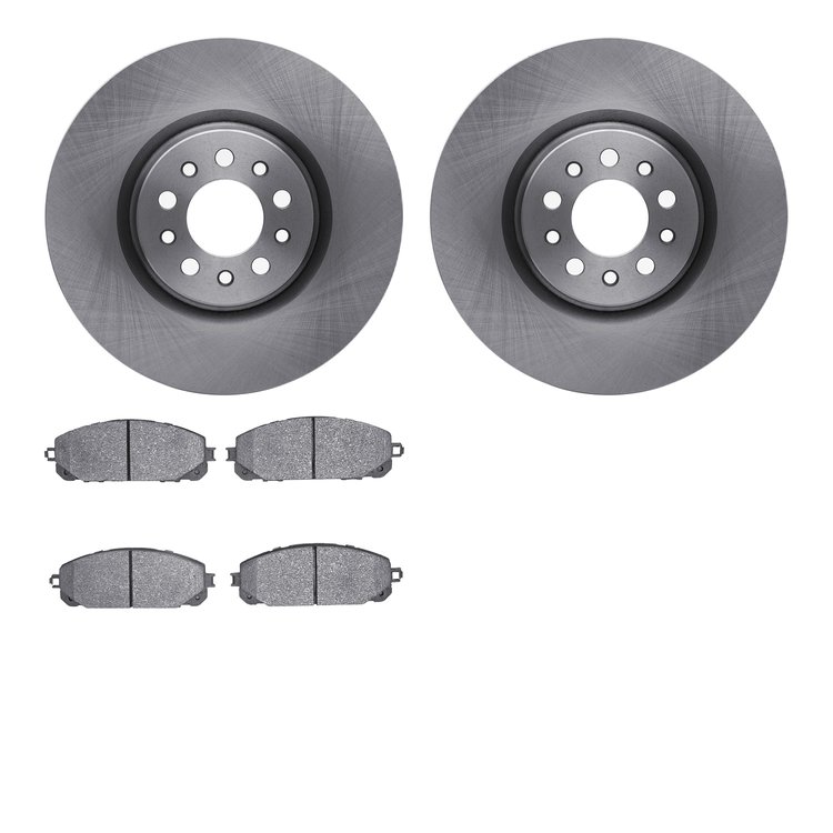6502-42108 Brake Rotors w/5000 Advanced Brake Pads Kit, 2014-2020 Mopar, Position: Front