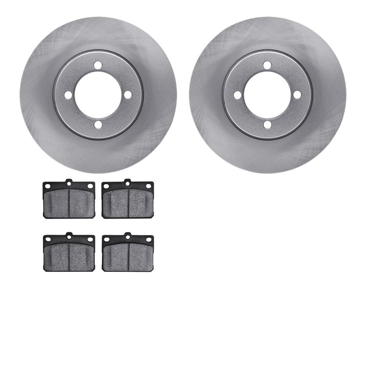 6502-43010 Brake Rotors w/5000 Advanced Brake Pads Kit, 1974-1987 Multiple Makes/Models, Position: Front