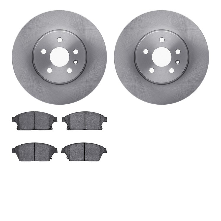 6502-45154 Brake Rotors w/5000 Advanced Brake Pads Kit, 2013-2017 GM, Position: Front