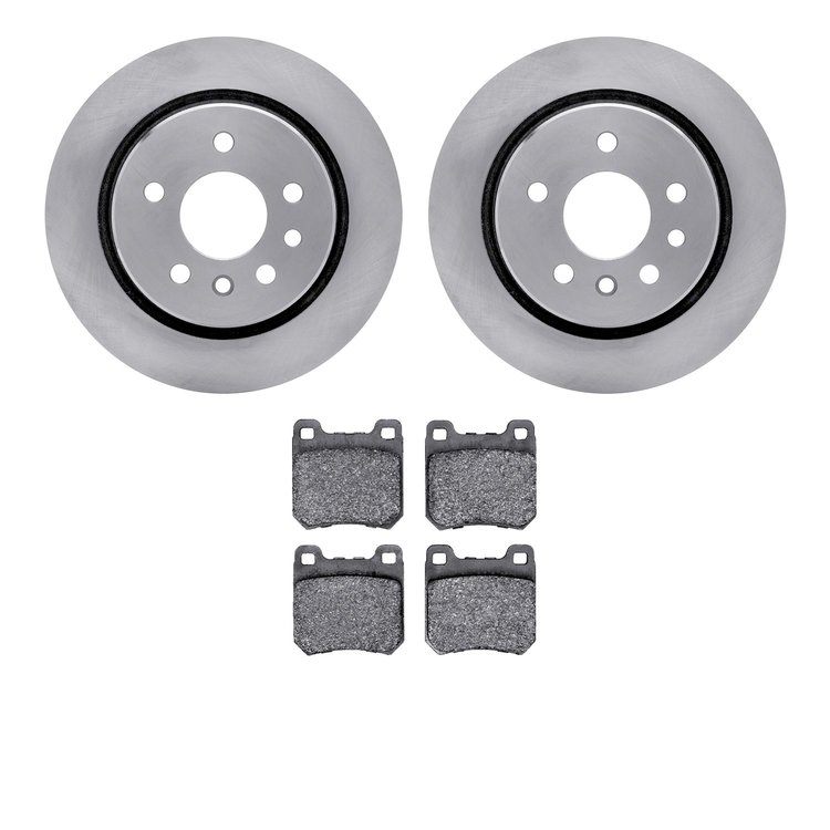 6502-46067 Brake Rotors w/5000 Advanced Brake Pads Kit, 2001-2001 GM, Position: Rear