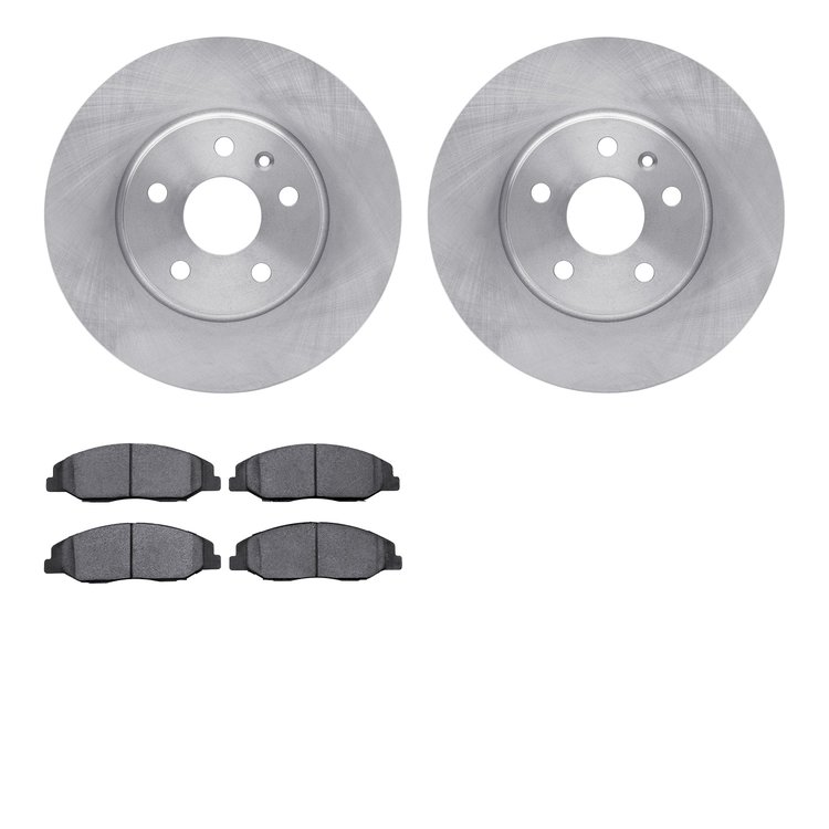 6502-46183 Brake Rotors w/5000 Advanced Brake Pads Kit, 2008-2014 GM, Position: Front