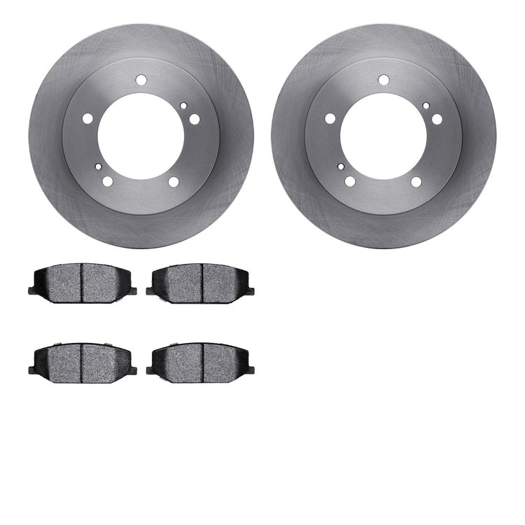 6502-47185 Brake Rotors w/5000 Advanced Brake Pads Kit, 1983-1995 Suzuki, Position: Front