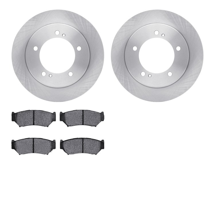 6502-47284 Brake Rotors w/5000 Advanced Brake Pads Kit, 1999-2004 Multiple Makes/Models, Position: Front