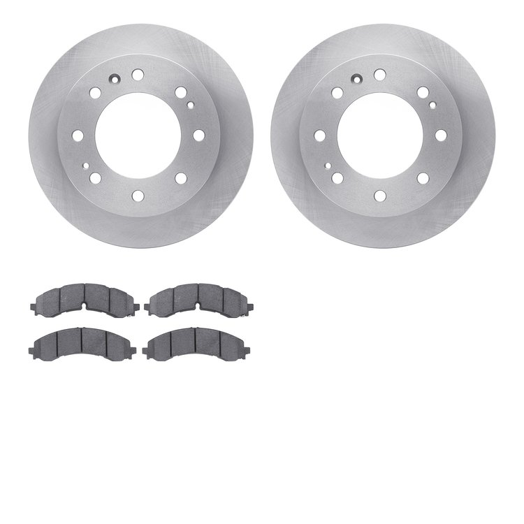 6502-48080 Brake Rotors w/5000 Advanced Brake Pads Kit, Fits Select GM, Position: Front