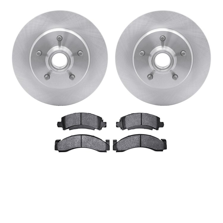 6502-48159 Brake Rotors w/5000 Advanced Brake Pads Kit, 1993-2005 Multiple Makes/Models, Position: Front