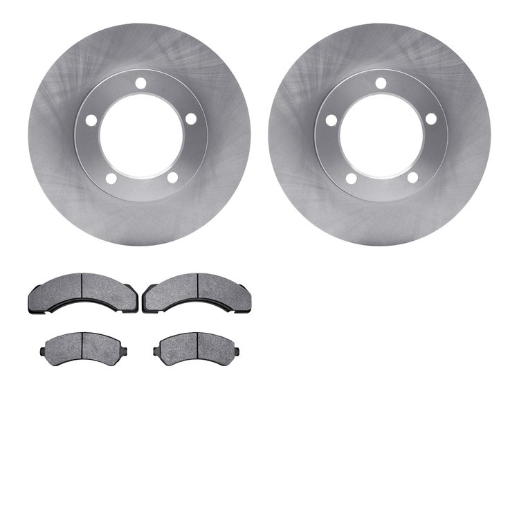 6502-48195 Brake Rotors w/5000 Advanced Brake Pads Kit, 1994-2005 Multiple Makes/Models, Position: Front