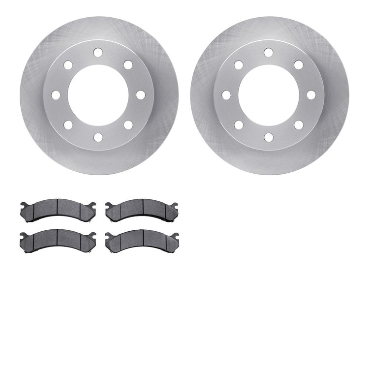 6502-48231 Brake Rotors w/5000 Advanced Brake Pads Kit, 2018-2020 GM, Position: Front