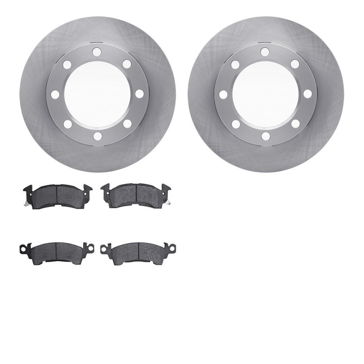 6502-48351 Brake Rotors w/5000 Advanced Brake Pads Kit, 1971-1988 Multiple Makes/Models, Position: Front