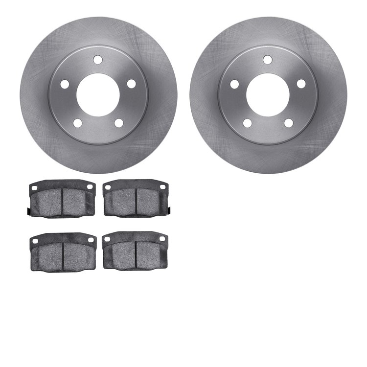 6502-52025 Brake Rotors w/5000 Advanced Brake Pads Kit, 1990-1990 GM, Position: Rear