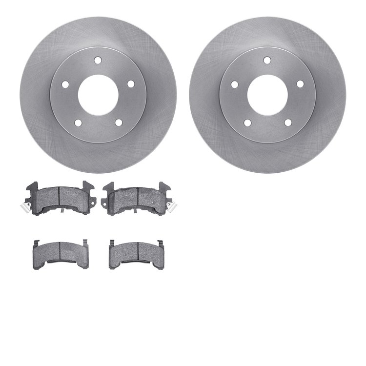 6502-52054 Brake Rotors w/5000 Advanced Brake Pads Kit, 1978-1981 GM, Position: Rear