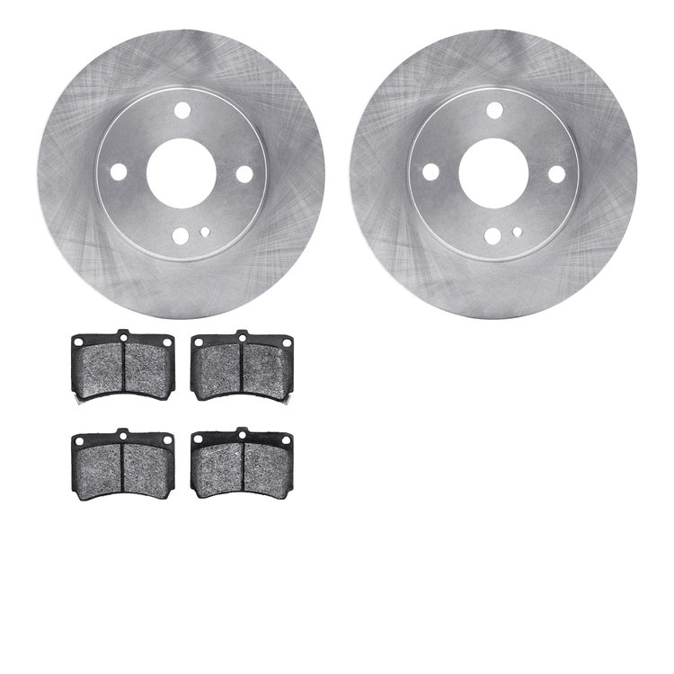 6502-54225 Brake Rotors w/5000 Advanced Brake Pads Kit, 1990-1998 Ford/Lincoln/Mercury/Mazda, Position: Front
