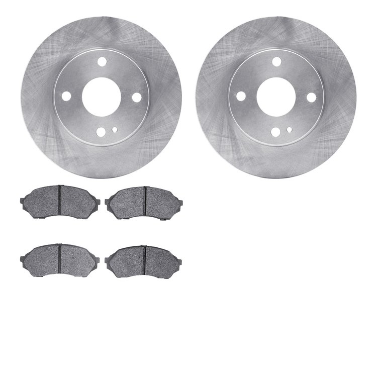 6502-54226 Brake Rotors w/5000 Advanced Brake Pads Kit, 1999-2001 Ford/Lincoln/Mercury/Mazda, Position: Front