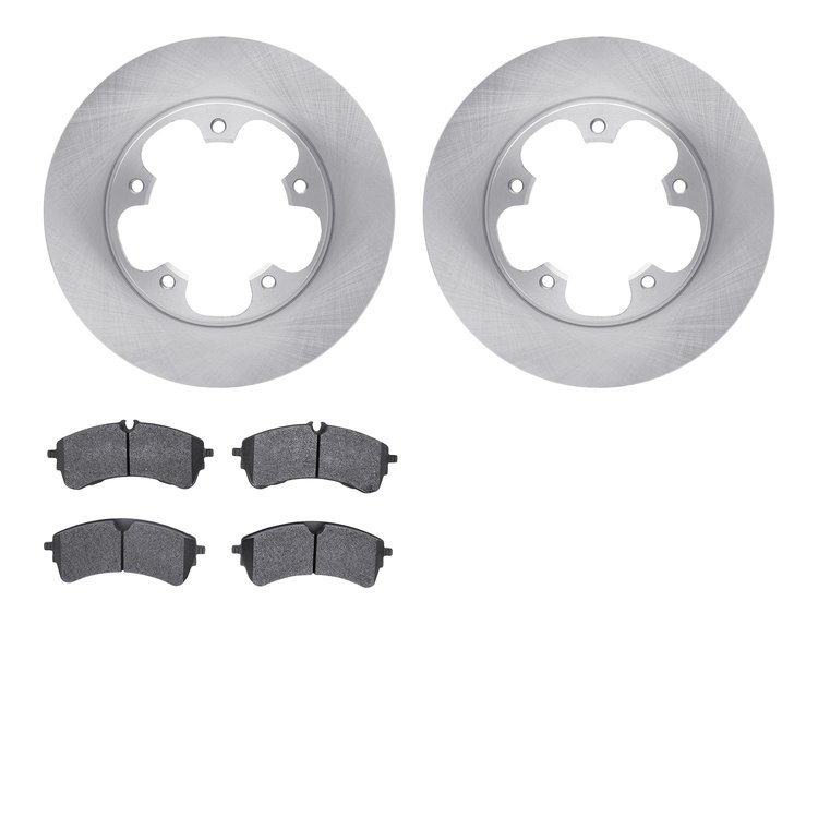 6502-54228 Brake Rotors w/5000 Advanced Brake Pads Kit, 2020-2020 Ford/Lincoln/Mercury/Mazda, Position: Rear