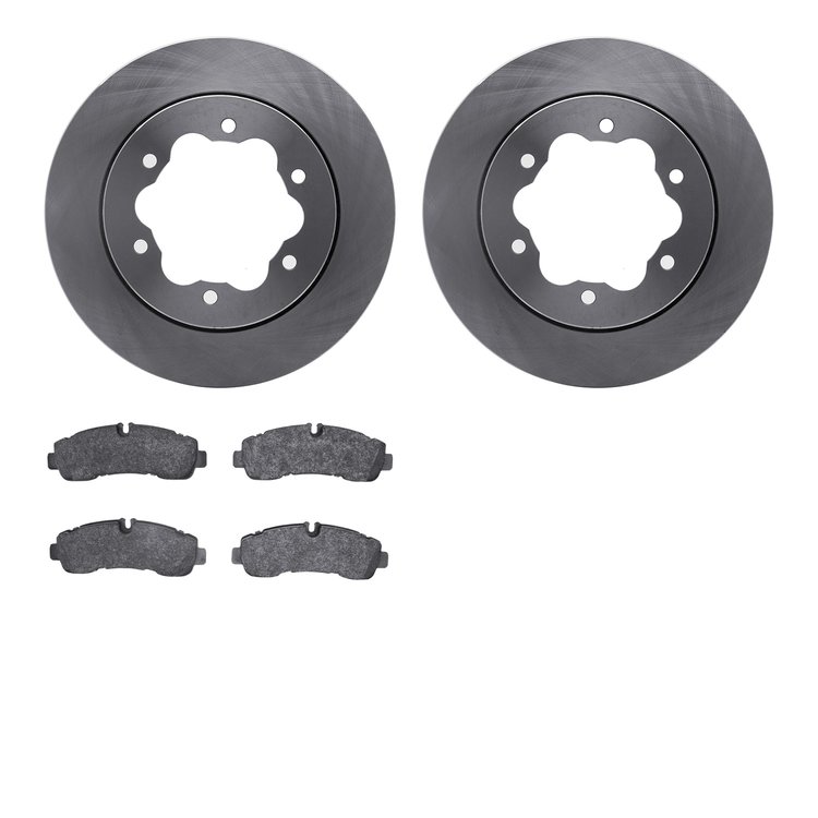 6502-54239 Brake Rotors w/5000 Advanced Brake Pads Kit, Fits Select Ford/Lincoln/Mercury/Mazda, Position: Rear