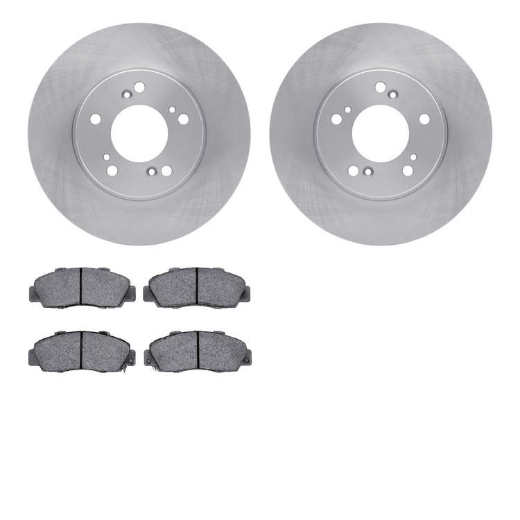 6502-59312 Brake Rotors w/5000 Advanced Brake Pads Kit, 1991-1999 Multiple Makes/Models, Position: Front