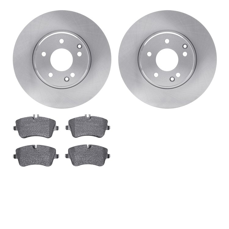 6502-63302 Brake Rotors w/5000 Advanced Brake Pads Kit, 2001-2011 Mercedes-Benz, Position: Front
