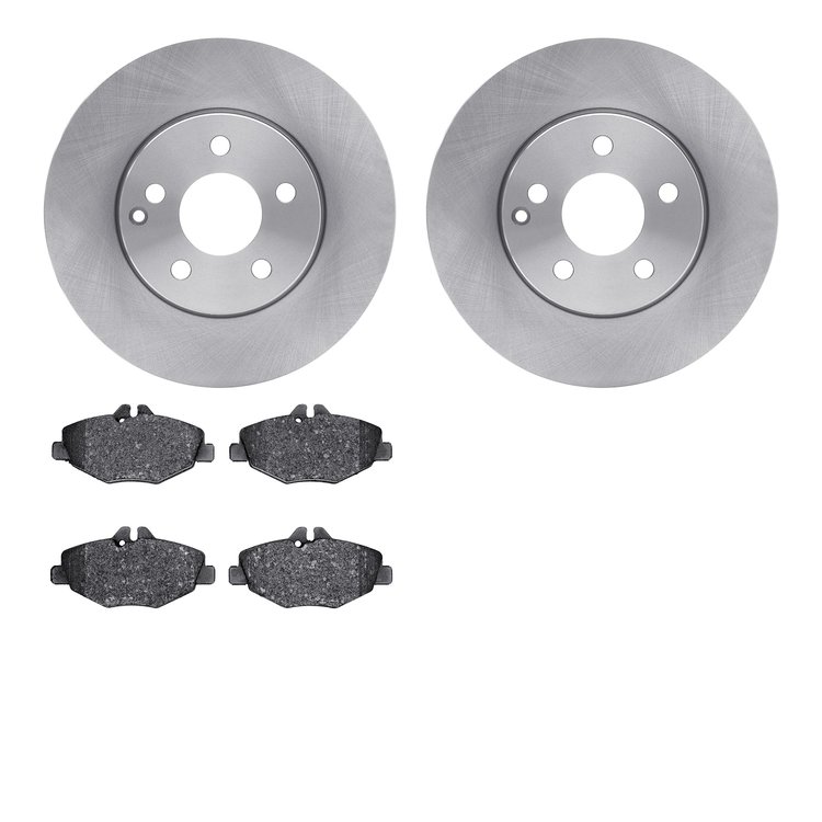 6502-63307 Brake Rotors w/5000 Advanced Brake Pads Kit, 2003-2009 Mercedes-Benz, Position: Front