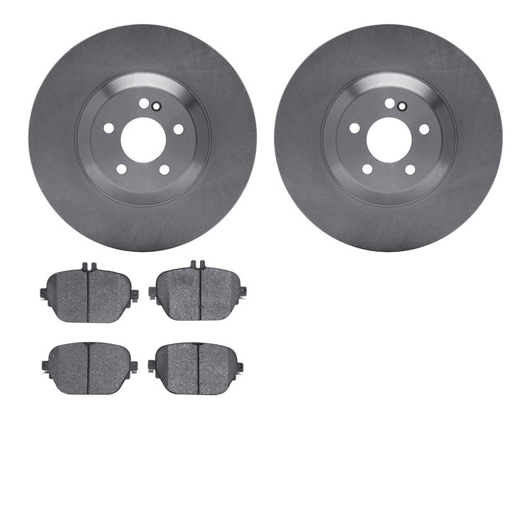 6502-63561 Brake Rotors w/5000 Advanced Brake Pads Kit, 2017-2017 Mercedes-Benz, Position: Rear