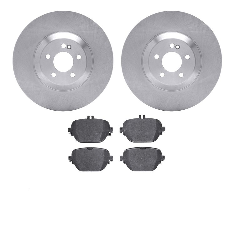 6502-63562 Brake Rotors w/5000 Advanced Brake Pads Kit, Fits Select Mercedes-Benz, Position: Rear