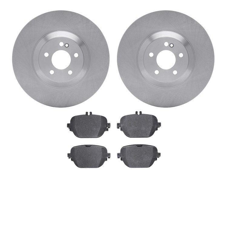 6502-63563 Brake Rotors w/5000 Advanced Brake Pads Kit, Fits Select Mercedes-Benz, Position: Rear
