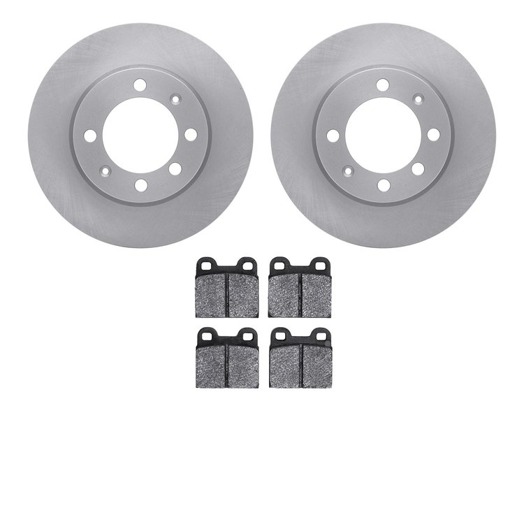6502-65026 Brake Rotors w/5000 Advanced Brake Pads Kit, 1969-1987 GM, Position: Rear