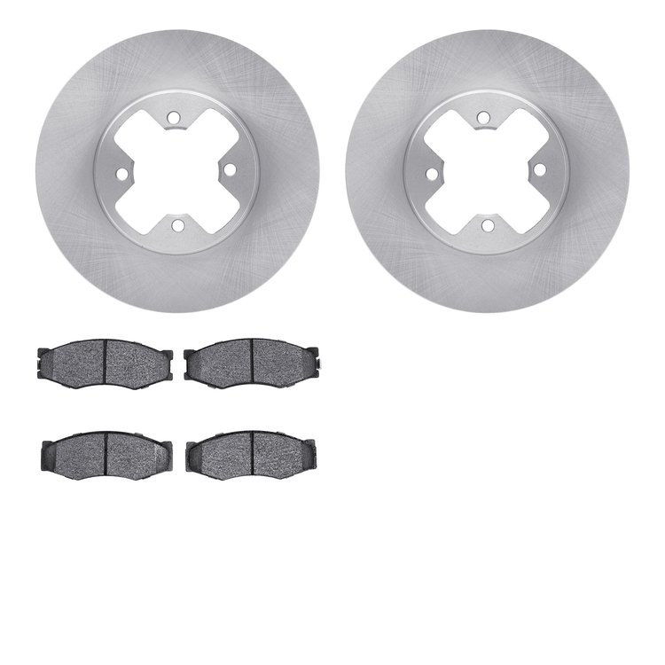 6502-67088 Brake Rotors w/5000 Advanced Brake Pads Kit, 1984-1985 Infiniti/Nissan, Position: Front