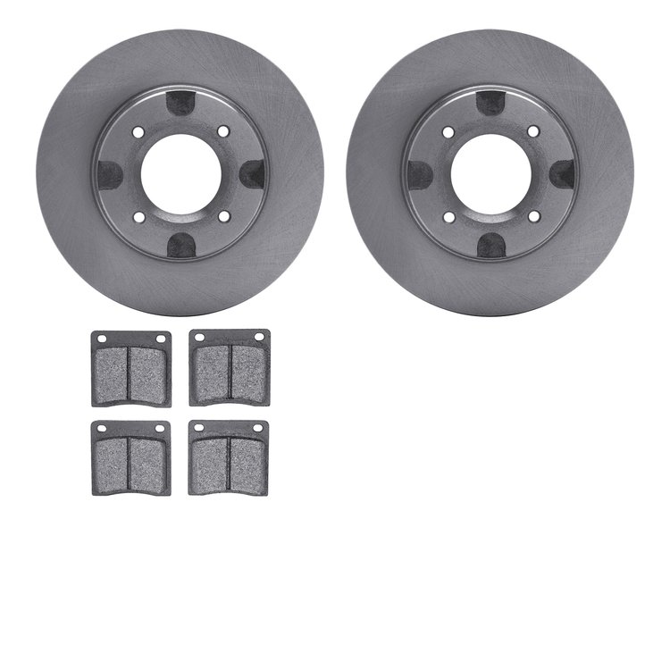 6502-67118 Brake Rotors w/5000 Advanced Brake Pads Kit, 1976-1982 Infiniti/Nissan, Position: Front